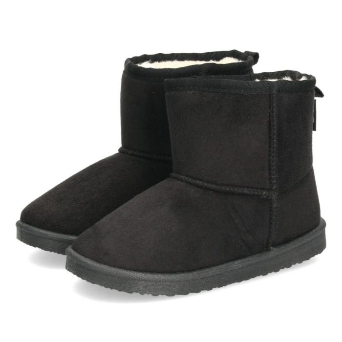 ムートンブーツ キッズ ブーツ 撥水 靴 ミディアム丈 あったか 男女兼用 シンプル 黒 子供 こども 冬 ふわふわ あたたかい フェイクファー ボア 防寒 軽量 Parade パレード 56303