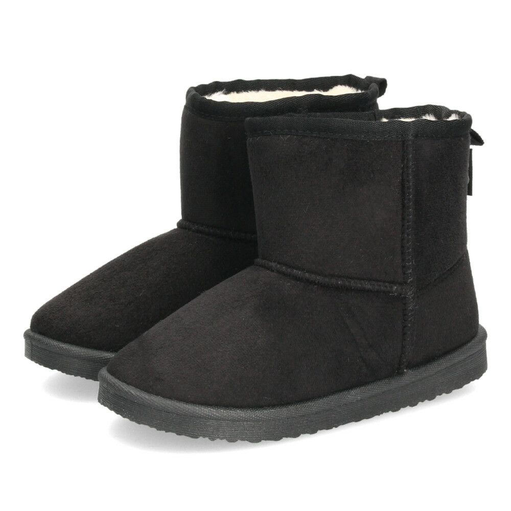 ムートンブーツ キッズ ブーツ 撥水 靴 ミディアム丈 あったか 男女兼用 シンプル 黒 子供 こども 冬 ふわふわ あたたかい フェイクファー ボア 防寒 軽量 Parade パレード 56303