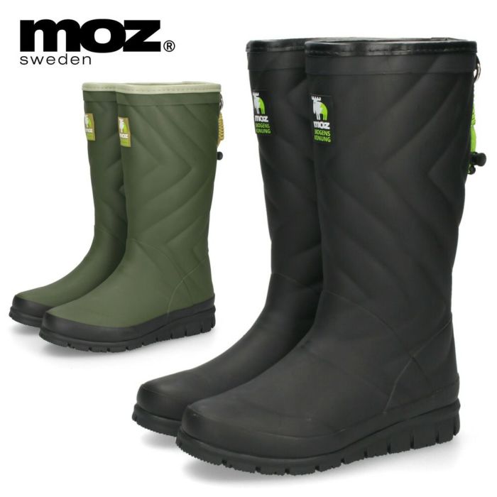 moz モズ レディース レインブーツ 歩きやすい 長靴 防水 レインシューズ 黒 ブラック カーキ 9701 雨 雪 通勤 通学 アウトドア