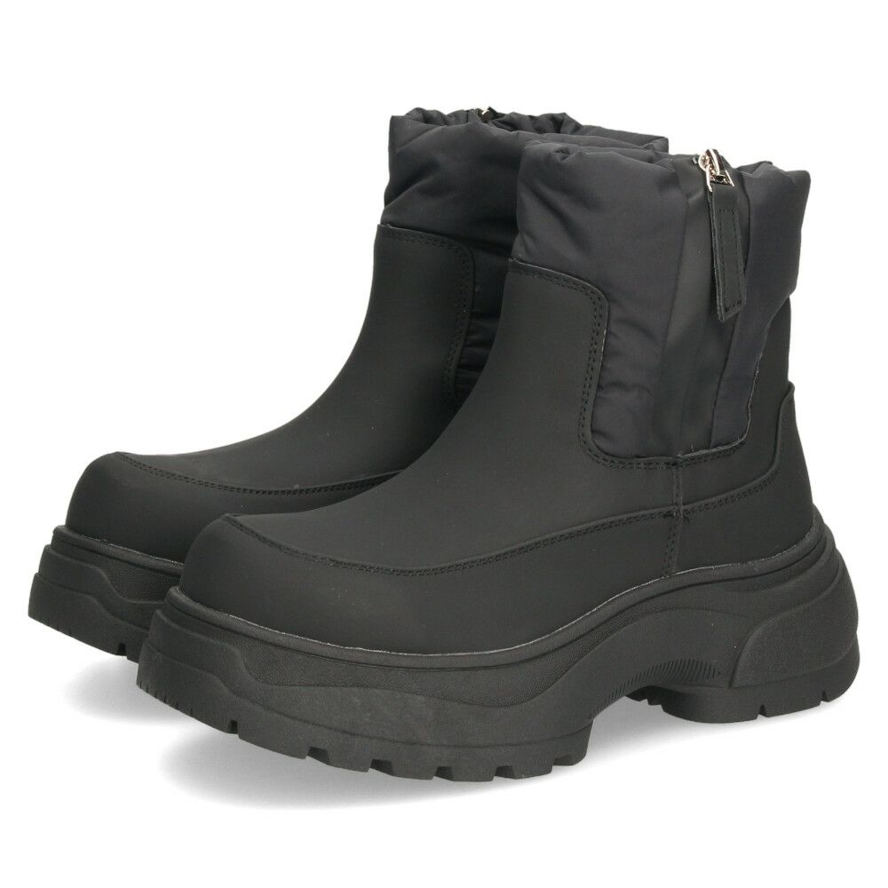 ブーツ スノーブーツ ショートブーツ レディース 靴 厚底 防寒 防滑 撥水加工 止水ファスナー ブラック Parade パレード 52906