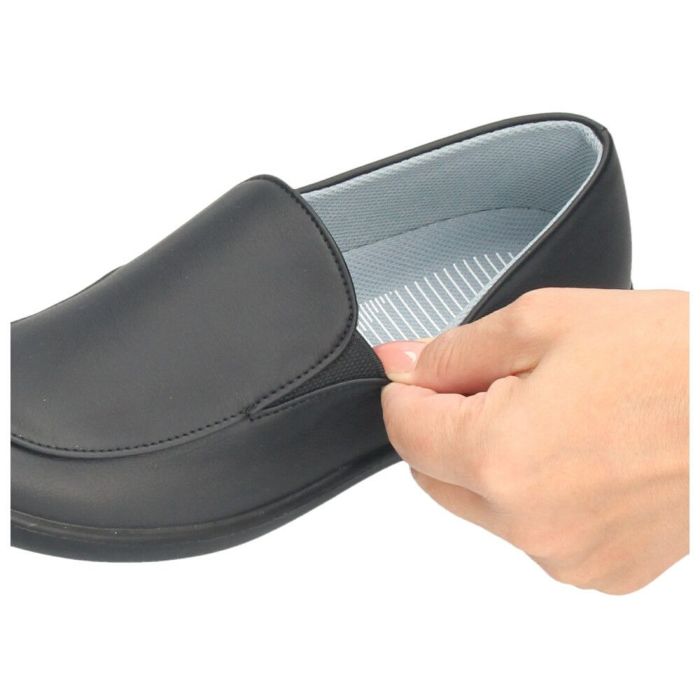 スリッポン レディース シューズ きれいめ パンジー 靴 防水 晴雨兼用 軽量 仕事 通勤 普段履き EEE 3E 黒 Pansy 2324