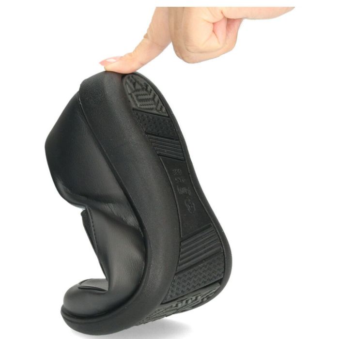 スリッポン レディース シューズ きれいめ パンジー 靴 防水 晴雨兼用 軽量 仕事 通勤 普段履き EEE 3E 黒 Pansy 2324