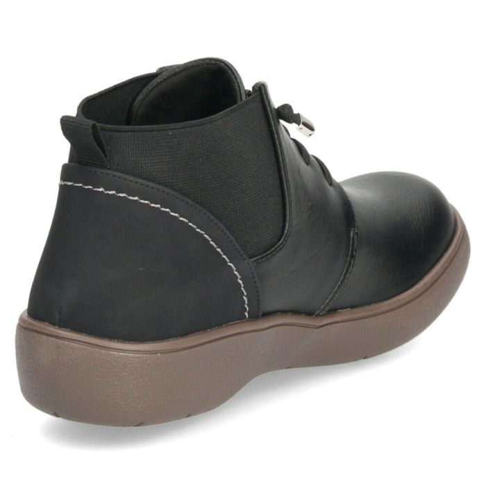 moz モズ レディース ブーツ 黒 歩きやすい レースアップブーツ ショート 軽量 スニーカーソール チャッカ風 サイドゴア 402506 ブラック ダークブラウン マスタード