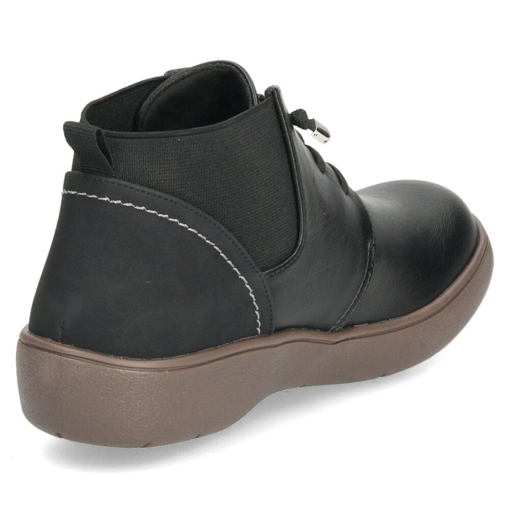 moz モズ レディース ブーツ 黒 歩きやすい レースアップブーツ ショート 軽量 スニーカーソール チャッカ風 サイドゴア 402506 ブラック ダークブラウン マスタード