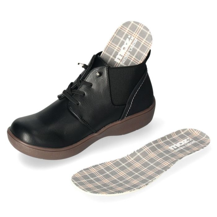 moz モズ レディース ブーツ 黒 歩きやすい レースアップブーツ ショート 軽量 スニーカーソール チャッカ風 サイドゴア 402506 ブラック ダークブラウン マスタード