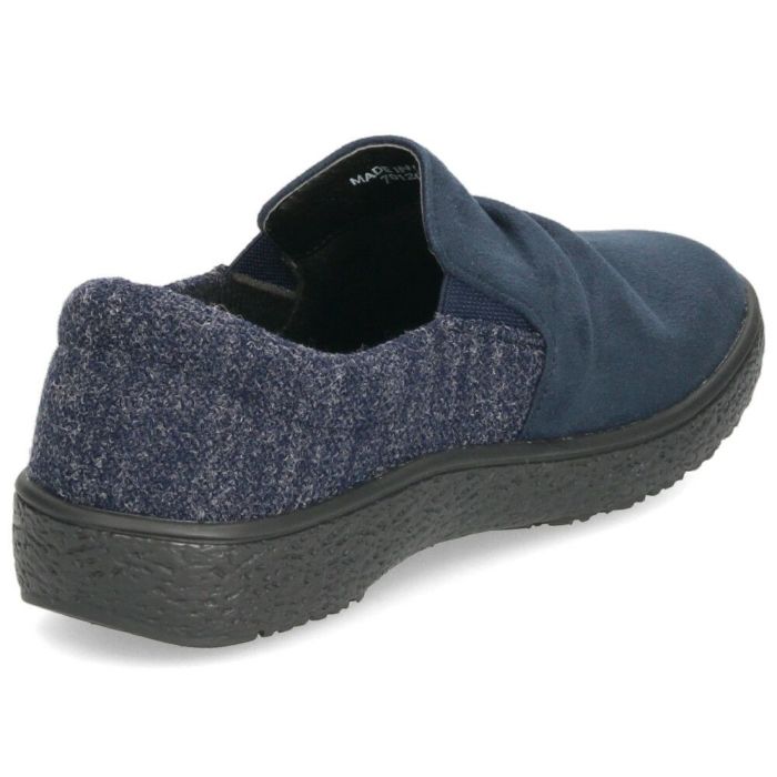 スリッポン レディース カジュアルシューズ きれいめ パンジー 靴 撥水 保温 防滑 4E ゆったり 幅広 抗菌 黒 Pansy 1510