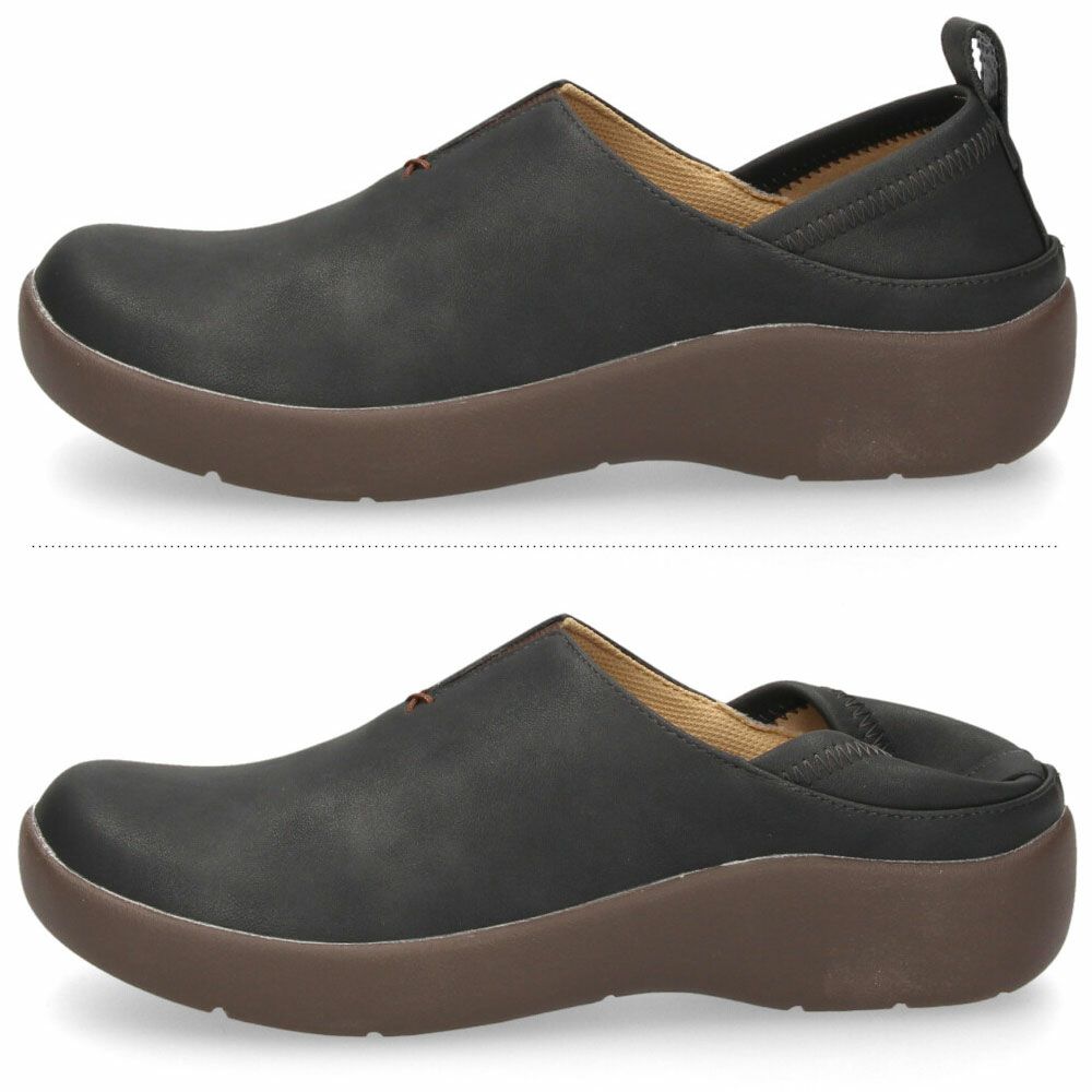 スリッポン レディース かかとが踏める 2WAY シューズ 黒 4E 幅広 履きやすい 滑りにくい 軽量 靴 パンジー Pansy 1520 パンジーハーツ