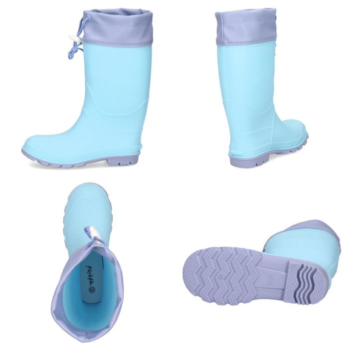 長靴 キッズ 男の子 女の子 レインブーツ 軽い ロング丈 防水 子供 長め アウトドア 通園 通学 雨靴 柔らかい 滑らない 黒 Parade 56604