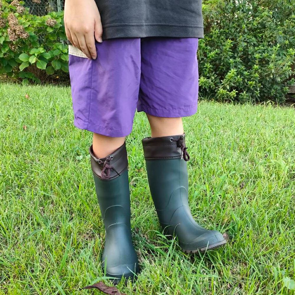 長靴 キッズ 男の子 女の子 レインブーツ 軽い ロング丈 防水 子供 長め アウトドア 通園 通学 雨靴 柔らかい 滑らない 黒 Parade 56604