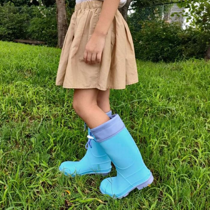 長靴 キッズ 男の子 女の子 レインブーツ 軽い ロング丈 防水 子供 長め アウトドア 通園 通学 雨靴 柔らかい 滑らない 黒 Parade 56604