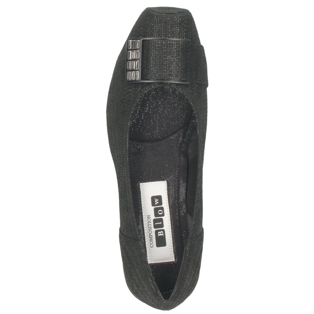 パンプス ローヒール 黒 おしゃれ 本革 ゆったり 幅広 レディース 靴 本革 日本製 ブラック オーク 5175 COMPOSITION Blow