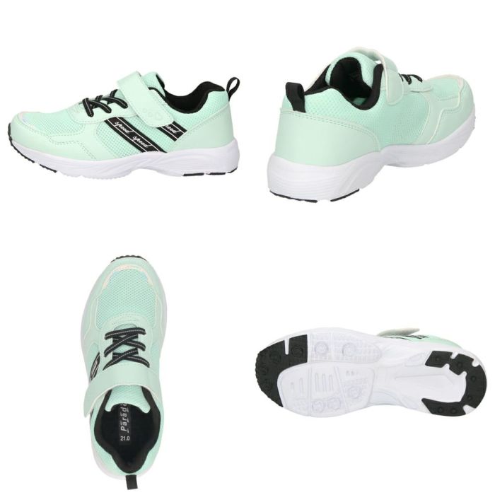 キッズ スニーカー 女の子 ジュニア 子供靴 幅広 軽量 かわいい 履きやすい マジックテープ 運動 通園 通学 Parade パレード PD56201