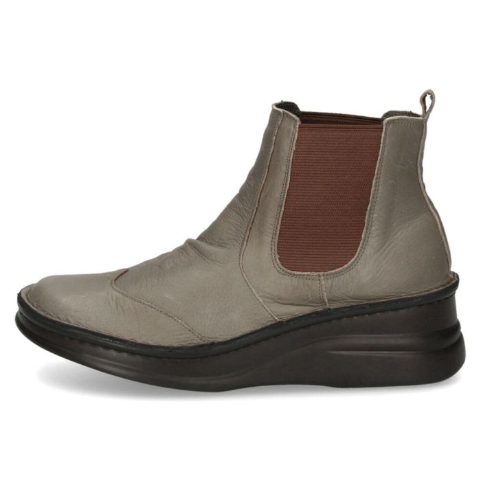 ショートブーツ レディース 歩きやすい 厚底 本革 きれいめ サイドゴアブーツ 5cm 黒 ブラック ブラウン グレー 日本製 柔らかい 痛くない NICO ニコ 83041