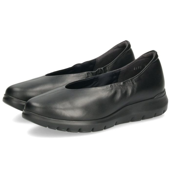 レディース スリッポン 幅広 靴 レザー 黒 軽量 ゆったり 甲高 Vカット シューズ 本革 日本製 ブラック オーク 5179 COMPOSITION Blow