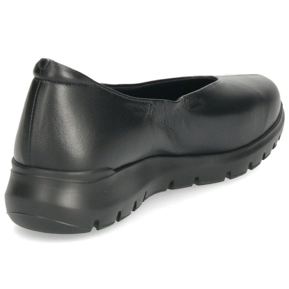 レディース スリッポン 幅広 靴 レザー 黒 軽量 ゆったり 甲高 Vカット シューズ 本革 日本製 ブラック オーク 5179 COMPOSITION Blow