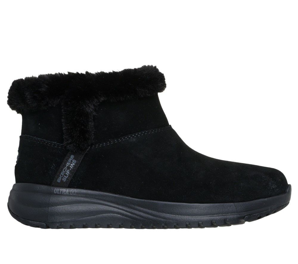 スケッチャーズ スリップインズ レディース ブーツ オンザゴー ステラ Slip－ins ハンズフリー 靴 SKECHERS ONTHEGOST 144740 防水 撥水 防滑 防寒 あったかい ノーマル幅