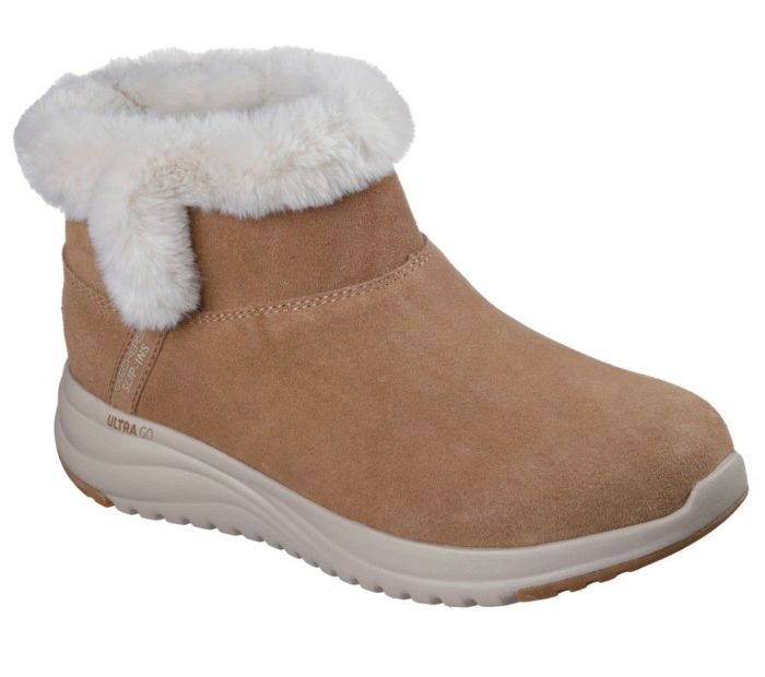 スケッチャーズ スリップインズ レディース ブーツ オンザゴー ステラ Slip－ins ハンズフリー 靴 SKECHERS ONTHEGOST 144740 防水 撥水 防滑 防寒 あったかい ノーマル幅