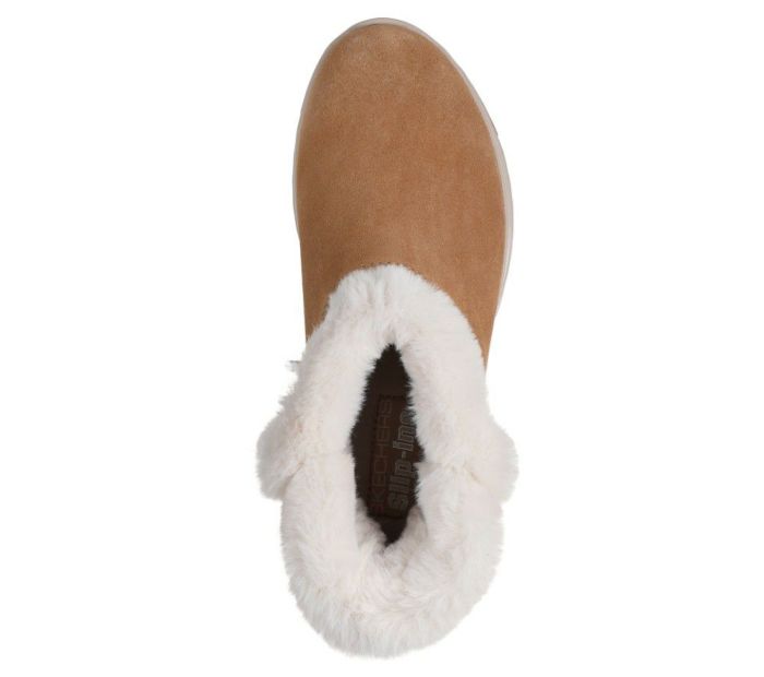 スケッチャーズ スリップインズ レディース ブーツ オンザゴー ステラ Slip－ins ハンズフリー 靴 SKECHERS ONTHEGOST 144740 防水 撥水 防滑 防寒 あったかい ノーマル幅