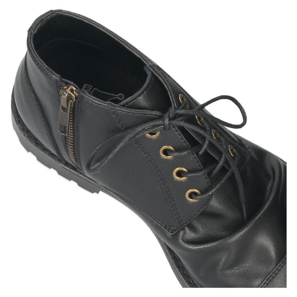 レースアップブーツ メンズ 本革 黒 ショートブーツ サイドジップ レザー 黒 編み上げ 靴 革靴 VIVA GRAFFITI ビバグラフィティ 278