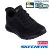 スケッチャーズ スリップインズ レディース スニーカー 靴 スリッポン クッション性 ノーマル幅 SKECHERS Slip-ins BOBSSQUAD ボブススクワッド カオス-デイリーグリッツ 117622 ブラック 黒