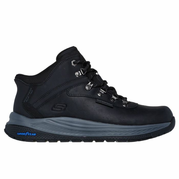 スケッチャーズ スリップインズ メンズ ブーツ 幅広 防水 防滑 ハイキングブーツ ミッドカット SKECHERS Slip-ins Relaxed Fit メロエ パイクマン 205285WW ブラック ブラウン エクストラワイド幅 5E相当 ハンズフリー