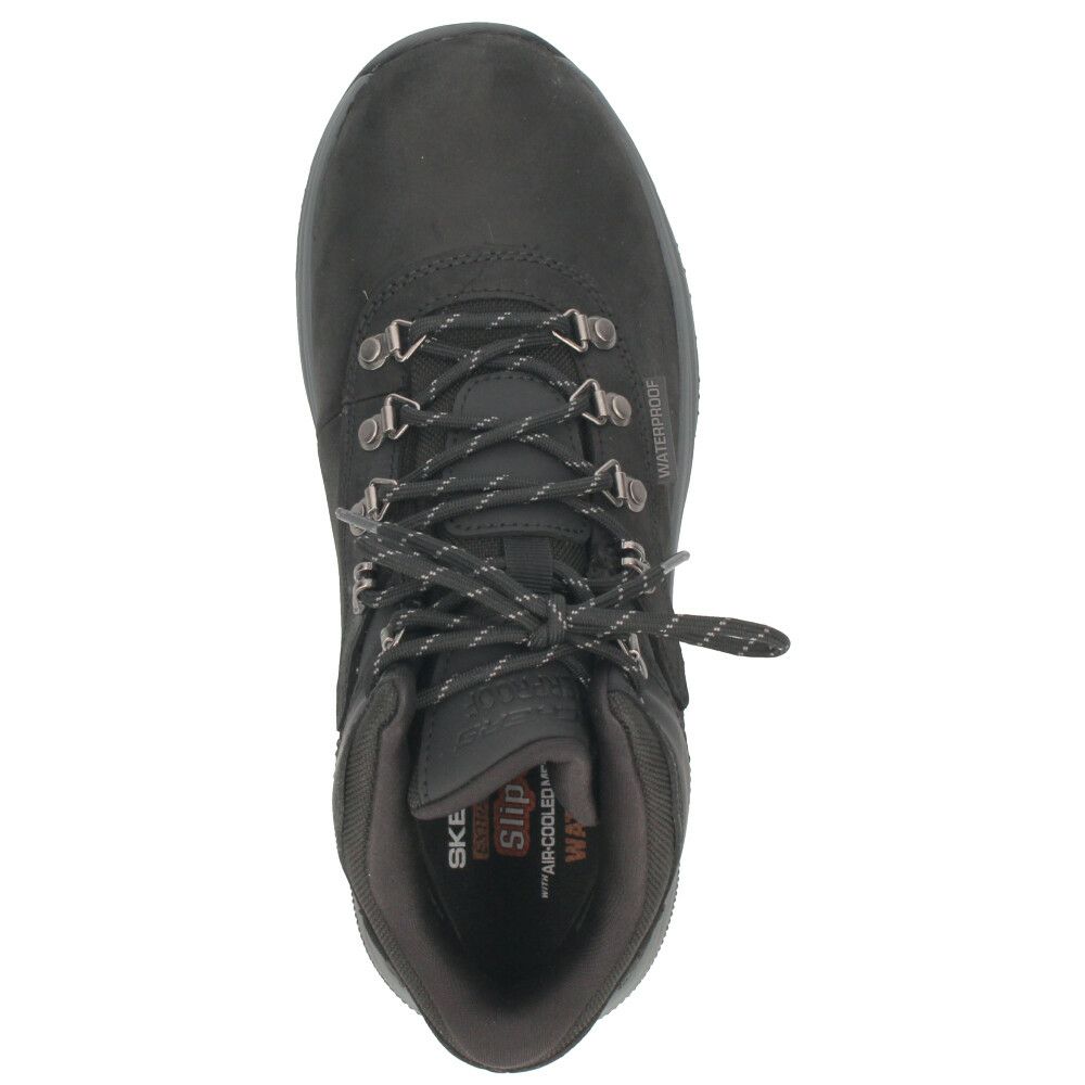 スケッチャーズ スリップインズ メンズ ブーツ 幅広 防水 防滑 ハイキングブーツ ミッドカット SKECHERS Slip-ins Relaxed Fit メロエ パイクマン 205285WW ブラック ブラウン エクストラワイド幅 5E相当 ハンズフリー