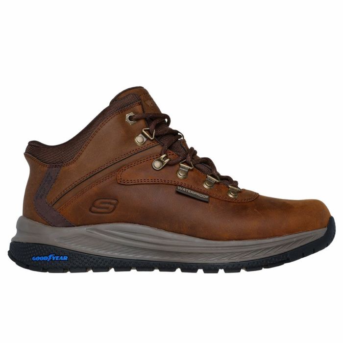 スケッチャーズ スリップインズ メンズ ブーツ 幅広 防水 防滑 ハイキングブーツ ミッドカット SKECHERS Slip-ins Relaxed Fit メロエ パイクマン 205285WW ブラック ブラウン エクストラワイド幅 5E相当 ハンズフリー