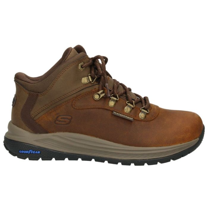 スケッチャーズ スリップインズ メンズ ブーツ 幅広 防水 防滑 ハイキングブーツ ミッドカット SKECHERS Slip-ins Relaxed Fit メロエ パイクマン 205285WW ブラック ブラウン エクストラワイド幅 5E相当 ハンズフリー