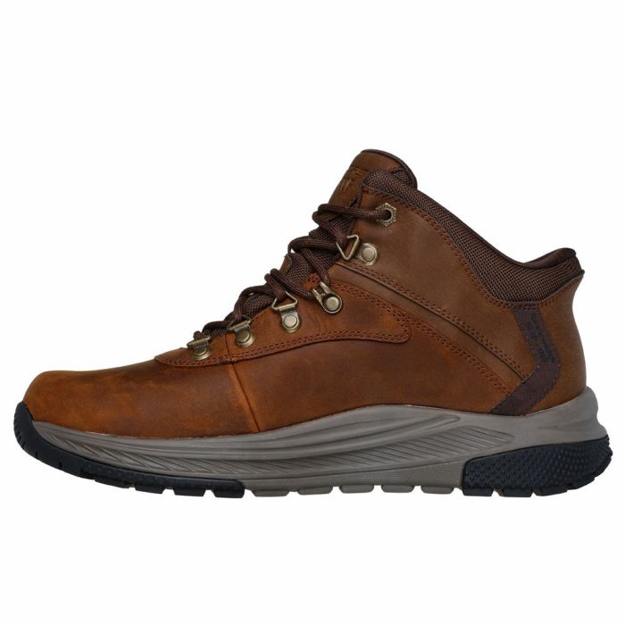 スケッチャーズ スリップインズ メンズ ブーツ 幅広 防水 防滑 ハイキングブーツ ミッドカット SKECHERS Slip-ins Relaxed Fit メロエ パイクマン 205285WW ブラック ブラウン エクストラワイド幅 5E相当 ハンズフリー