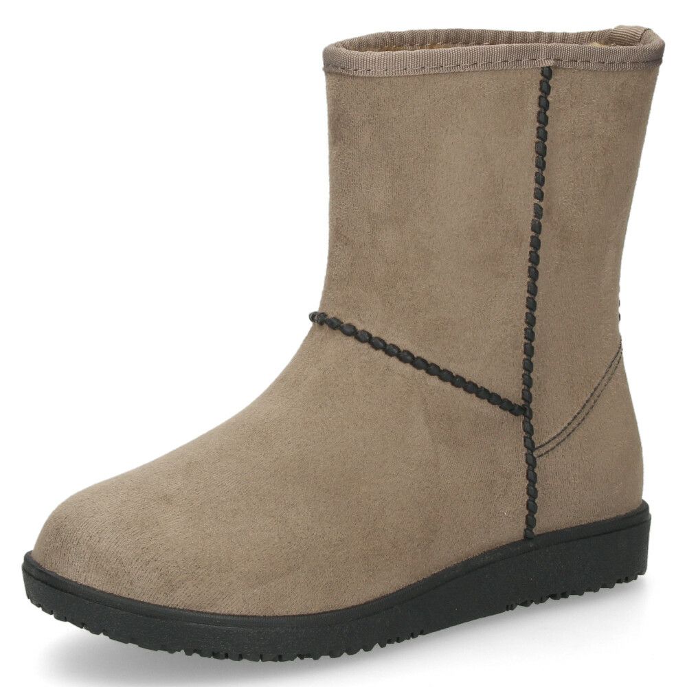 レインブーツ レディース 防水 防寒 スエード調 ムートンブーツ風  靴 ショートブーツ あったか 冬 雪 雨 神戸フクセン FKR1068 ブラック 黒 オーク