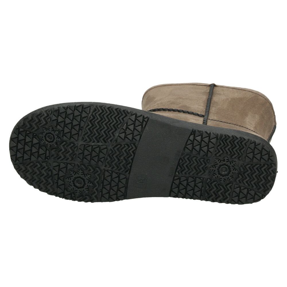 レインブーツ レディース 防水 防寒 スエード調 ムートンブーツ風  靴 ショートブーツ あったか 冬 雪 雨 神戸フクセン FKR1068 ブラック 黒 オーク