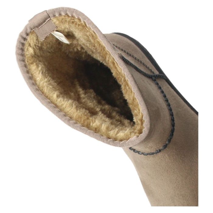 レインブーツ レディース 防水 防寒 スエード調 ムートンブーツ風  靴 ショートブーツ あったか 冬 雪 雨 神戸フクセン FKR1068 ブラック 黒 オーク