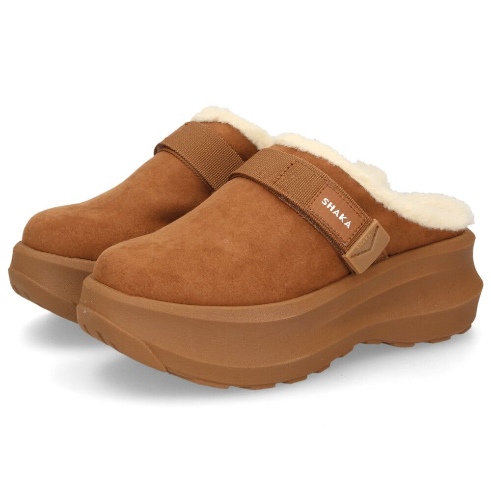 シャカ サボ サンダル レディース 黒 厚底 スナッグ ボア ミュール ゲス チャンキー SUNG BOA MULE GES CHUNKY 靴 SHAKA SK-345 ブラック マロン ベージュ