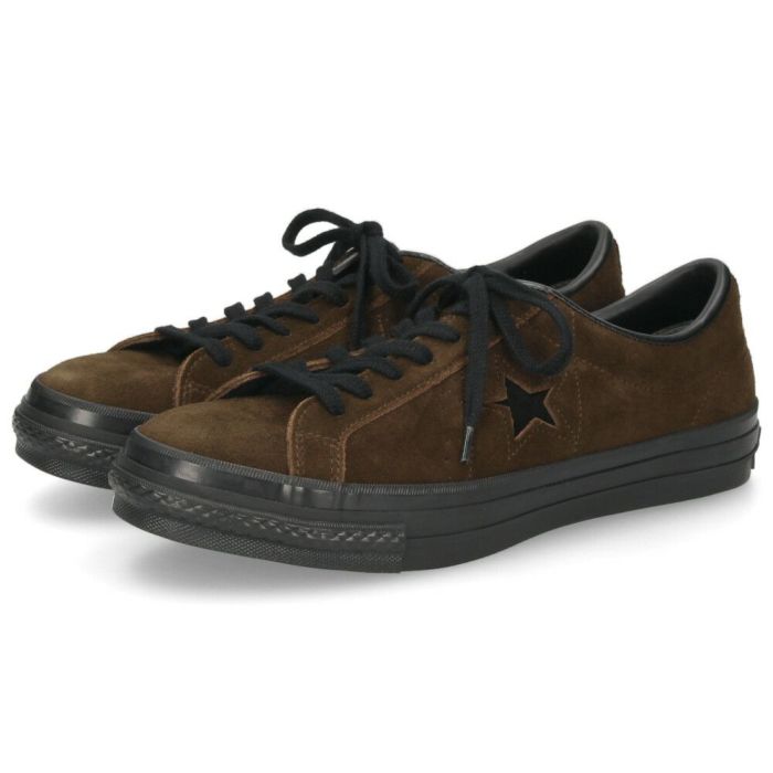 コンバース ワンスター スエード メンズ スニーカー CONVERSE ONE STAR J SUEDE 33702410 ブラウン/ブラック 本革 日本製