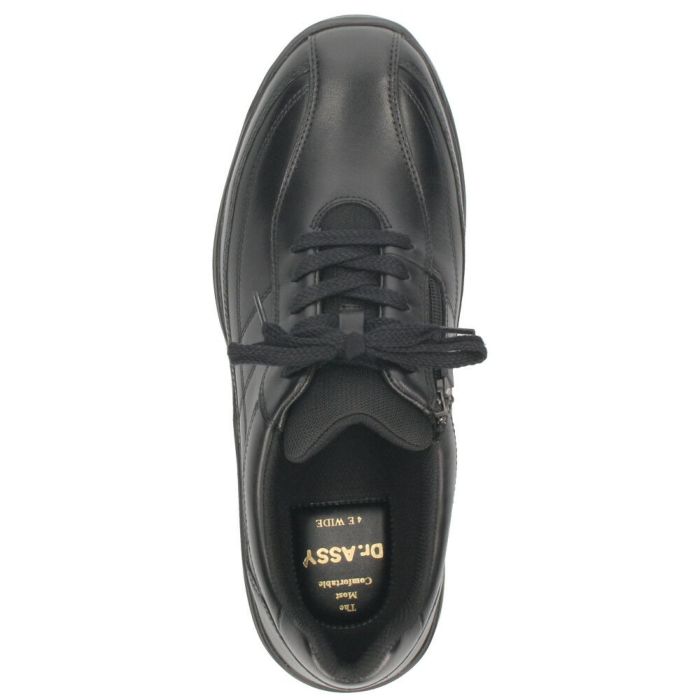 革靴 メンズ 本革 4E 幅広 スリッポン 紐 ウォーキングシューズ 黒 ブラック ブラウン 撥水加工 ファスナー付き ドクターアッシー DR8014 DR8015 Dr.ASSY