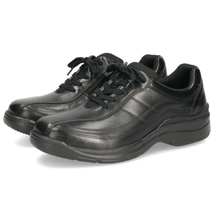 革靴 メンズ 本革 4E 幅広 スリッポン 紐 ウォーキングシューズ 黒 ブラック ブラウン 撥水加工 ファスナー付き ドクターアッシー DR8014 DR8015 Dr.ASSY