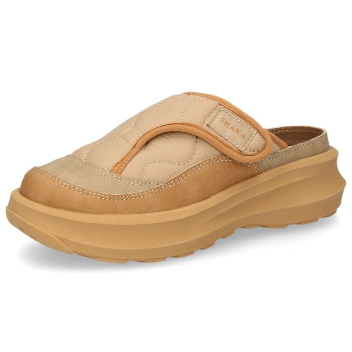 シャカ サンダル レディース 黒 厚底 靴 シュラフ スライド ゲス SCHLAF SLIDE GES クロッグ サボ ルームシューズ 防寒 軽量 SHAKA SK-346 ブラック ダークブラウン トープ