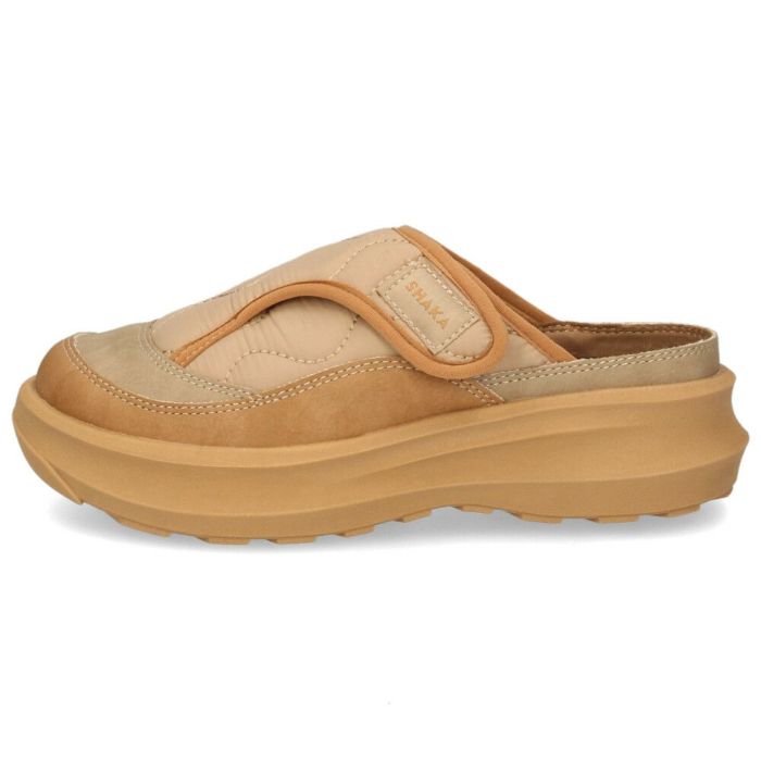 シャカ サンダル レディース 黒 厚底 靴 シュラフ スライド ゲス SCHLAF SLIDE GES クロッグ サボ ルームシューズ 防寒 軽量 SHAKA SK-346 ブラック ダークブラウン トープ