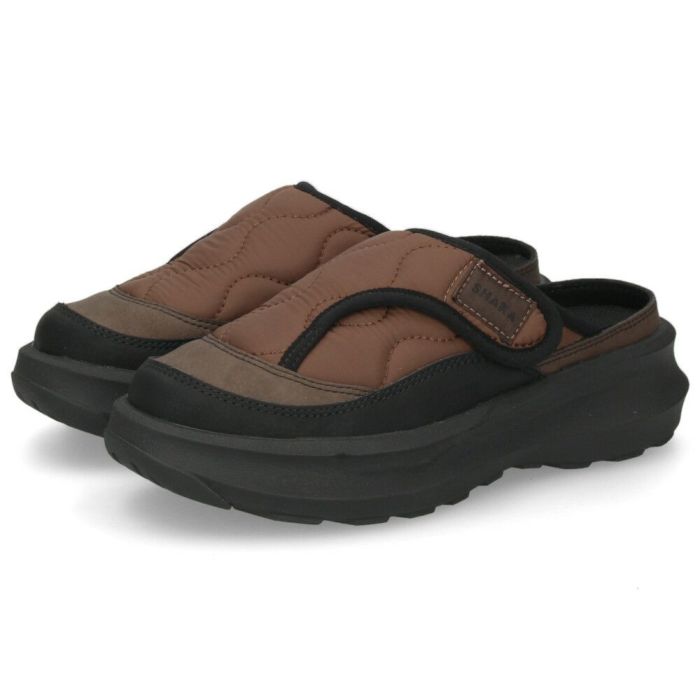 シャカ サンダル レディース 黒 厚底 靴 シュラフ スライド ゲス SCHLAF SLIDE GES クロッグ サボ ルームシューズ 防寒 軽量 SHAKA SK-346 ブラック ダークブラウン トープ