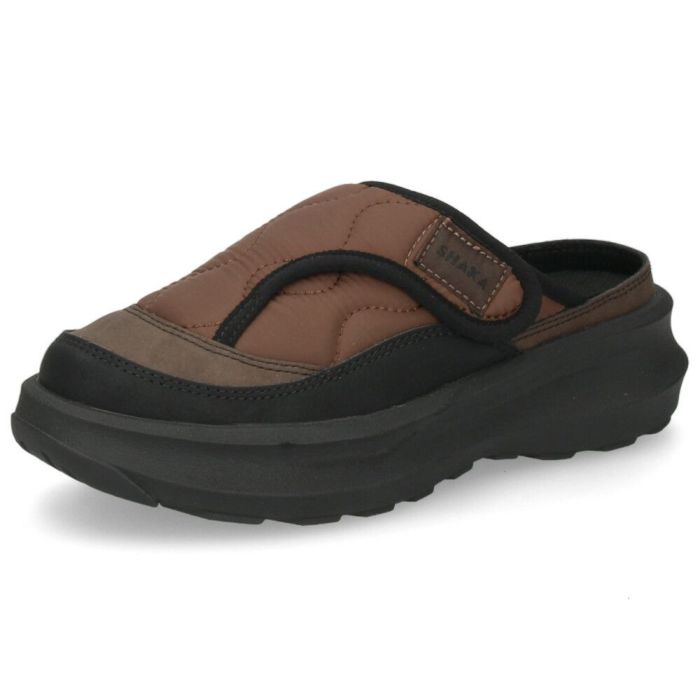 シャカ サンダル レディース 黒 厚底 靴 シュラフ スライド ゲス SCHLAF SLIDE GES クロッグ サボ ルームシューズ 防寒 軽量 SHAKA SK-346 ブラック ダークブラウン トープ