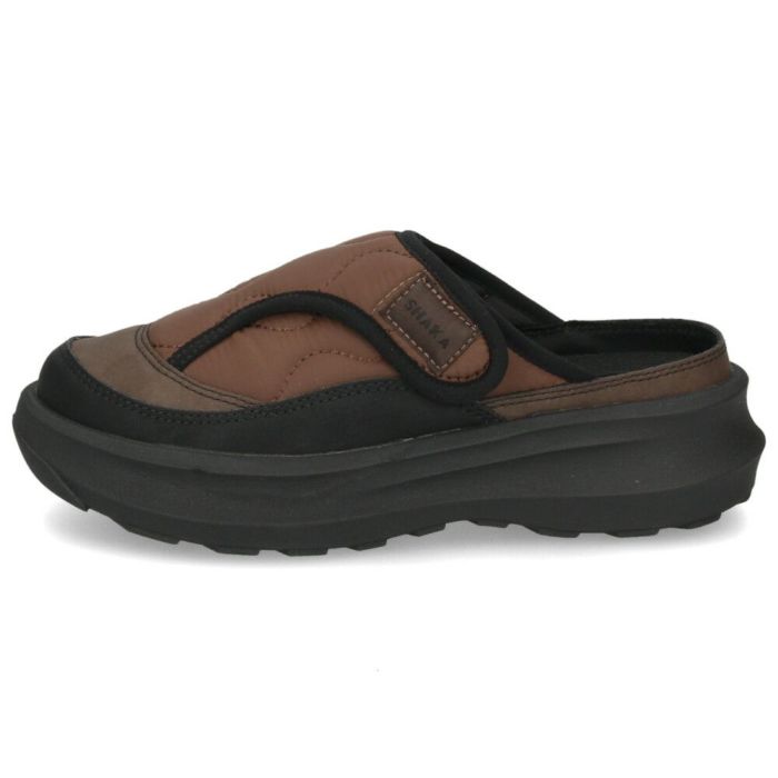 シャカ サンダル レディース 黒 厚底 靴 シュラフ スライド ゲス SCHLAF SLIDE GES クロッグ サボ ルームシューズ 防寒 軽量 SHAKA SK-346 ブラック ダークブラウン トープ