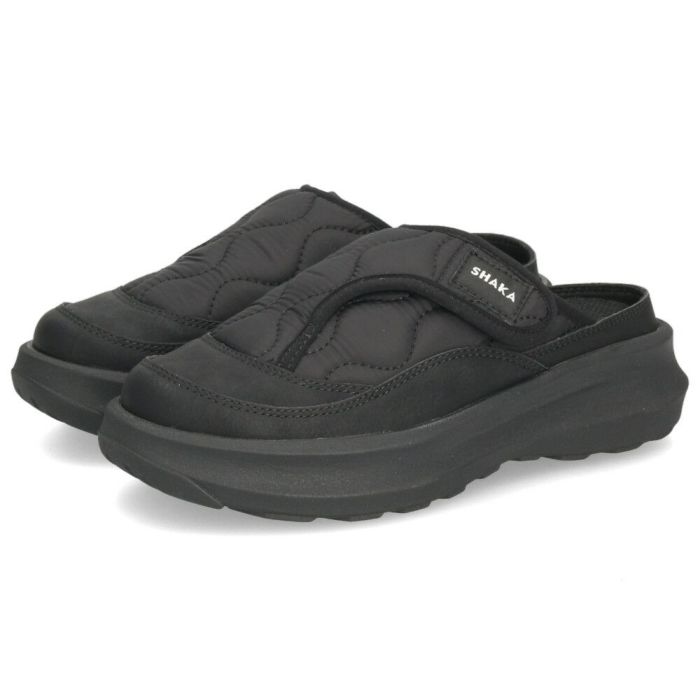 シャカ サンダル レディース 黒 厚底 靴 シュラフ スライド ゲス SCHLAF SLIDE GES クロッグ サボ ルームシューズ 防寒 軽量 SHAKA SK-346 ブラック ダークブラウン トープ