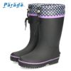 キッズ 長靴 おしゃれ 女の子 レインブーツ 水玉 かわいい 絞れる ジュニア レインシューズ 歩きやすい 滑りにくい パレード 56603 Parade 