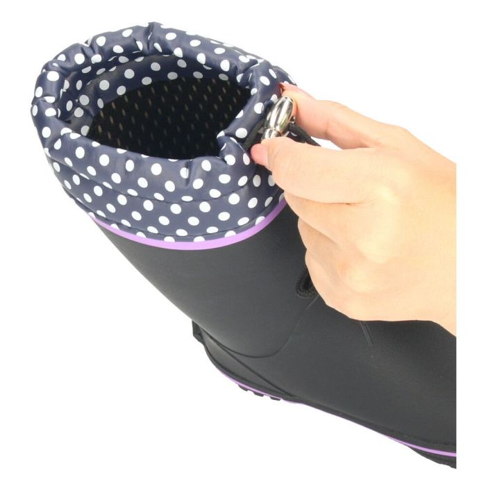 キッズ 長靴 おしゃれ 女の子 レインブーツ 水玉 かわいい 絞れる ジュニア レインシューズ 歩きやすい 滑りにくい パレード 56603 Parade 
