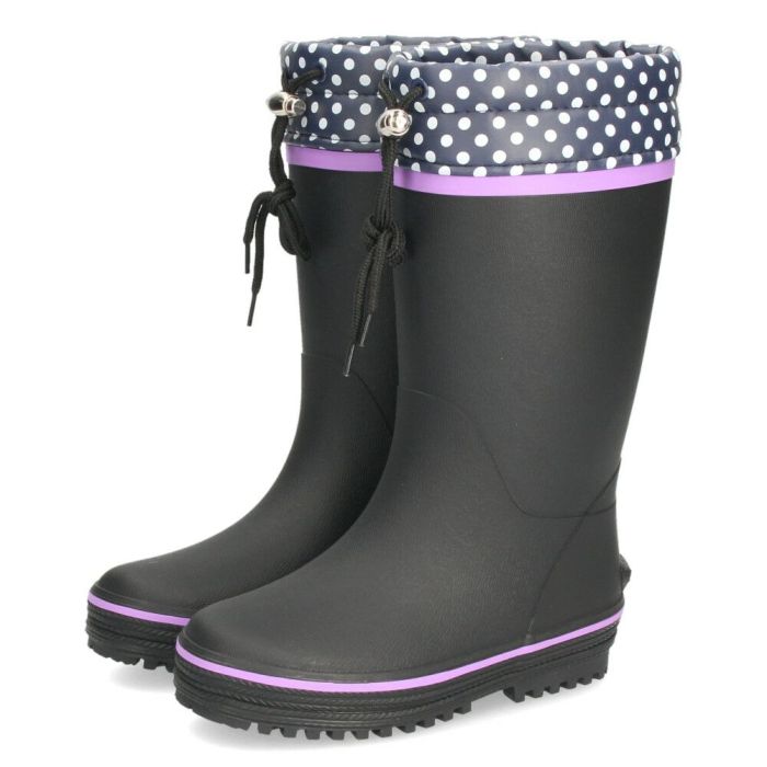 キッズ 長靴 おしゃれ 女の子 レインブーツ 水玉 かわいい 絞れる ジュニア レインシューズ 歩きやすい 滑りにくい パレード 56603 Parade 