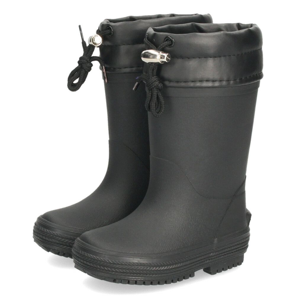 長靴 キッズ 男の子 女の子 レインブーツ 雨 雪 ロング丈 防寒 保温 防滑 柔らかい スノーブーツ 滑りにくい ブラック 黒 通園 通学 Parade パレード 56602