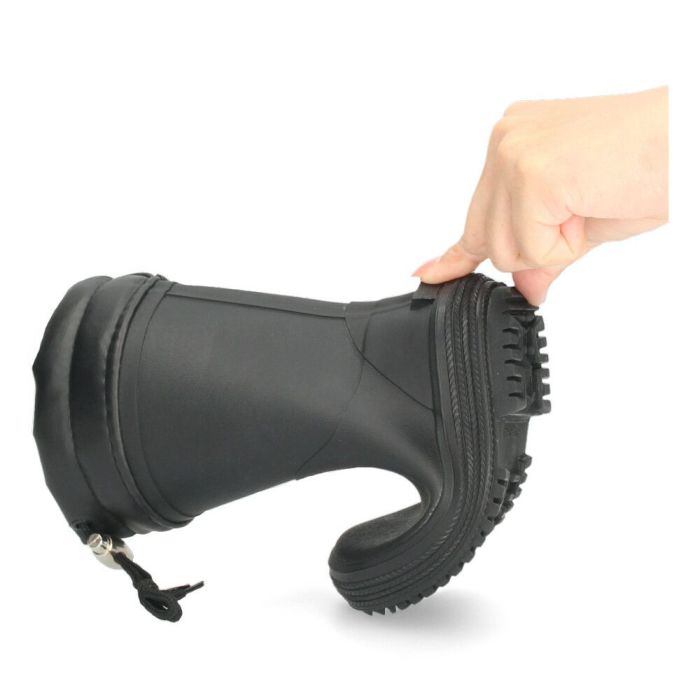 長靴 キッズ 男の子 女の子 レインブーツ 雨 雪 ロング丈 防寒 保温 防滑 柔らかい スノーブーツ 滑りにくい ブラック 黒 通園 通学 Parade パレード 56602