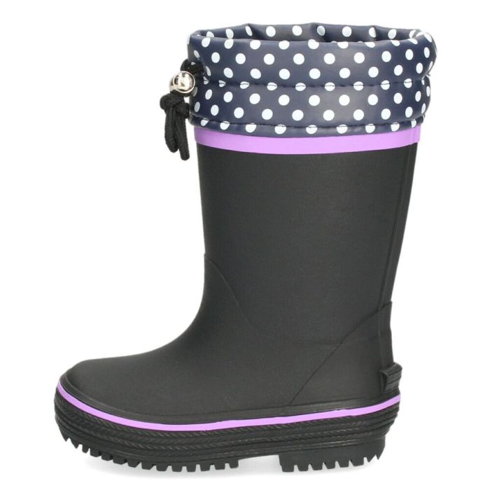 長靴 キッズ 男の子 女の子 レインブーツ 雨 雪 ロング丈 防寒 保温 防滑 柔らかい スノーブーツ 滑りにくい ブラック 黒 通園 通学 Parade パレード 56602