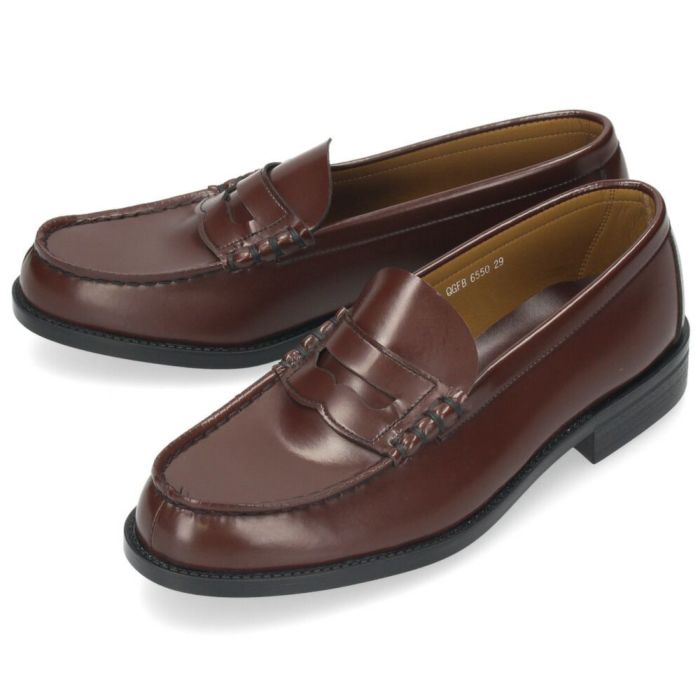 ローファー 学生 メンズ ハルタ HARUTA 29cm 30cm 黒 3E 通学 学生 靴 通勤 学生靴 ブラック クロ フォーマル 6550 紳士靴 コインローファー セレモニー 日本製 【サイズ交換OK】