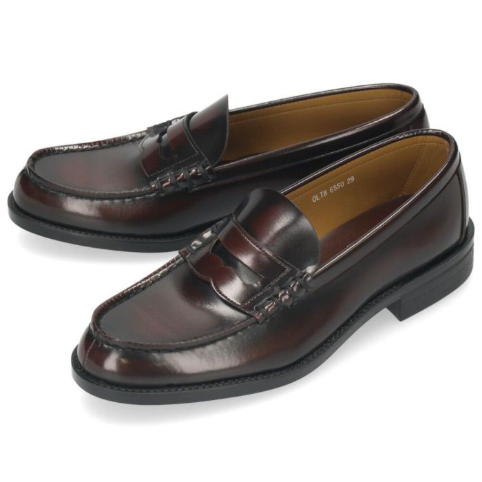 ローファー 学生 メンズ ハルタ HARUTA 29cm 30cm 黒 3E 通学 学生 靴 通勤 学生靴 ブラック クロ フォーマル 6550 紳士靴 コインローファー セレモニー 日本製 【サイズ交換OK】